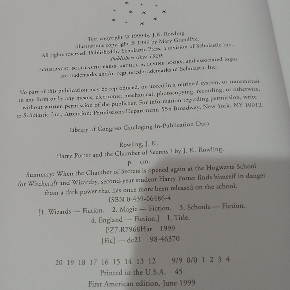 Harry Potter and the Chamber of Secrets Hardback by J.K. Rowling - Picture 2 of 3